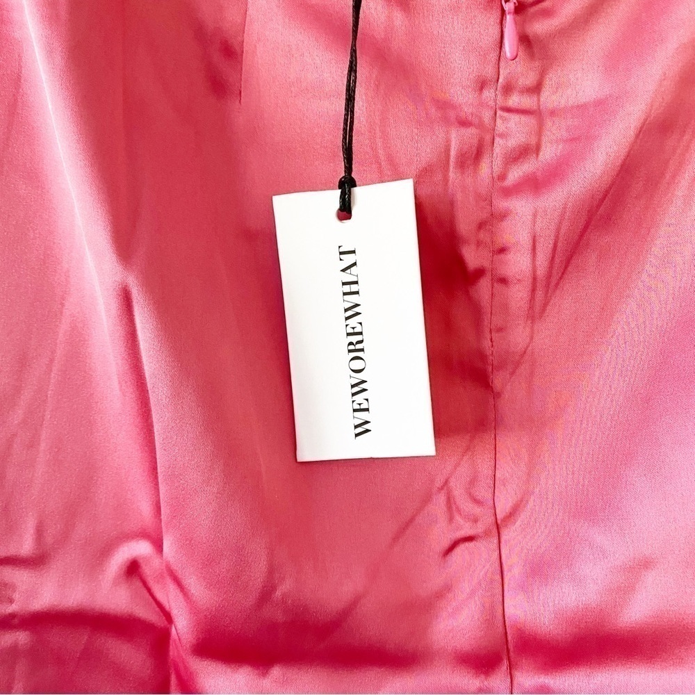 WeWoreWhat Satin Hip Cut Out Midi Skirt NWT - Picture 12 of 14